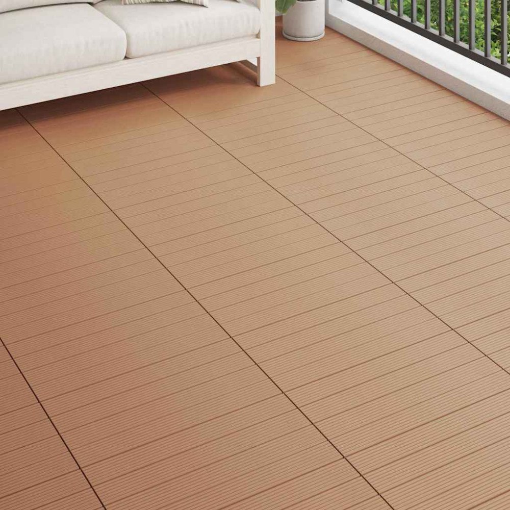 vidaXL Markplattor WPC 60x30 cm 6 st 1 m² brun