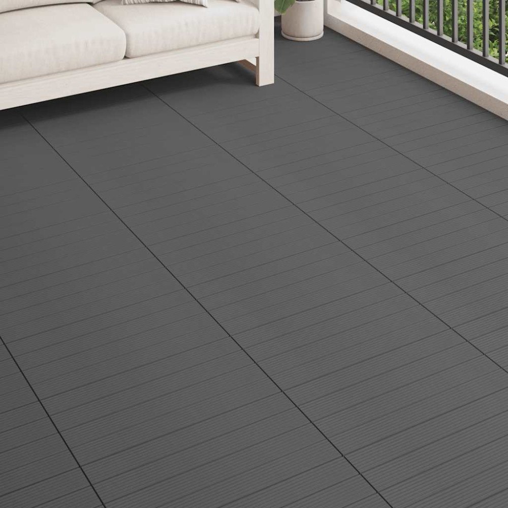 vidaXL Markplattor WPC 60x30 cm 6 st 1 m² grå