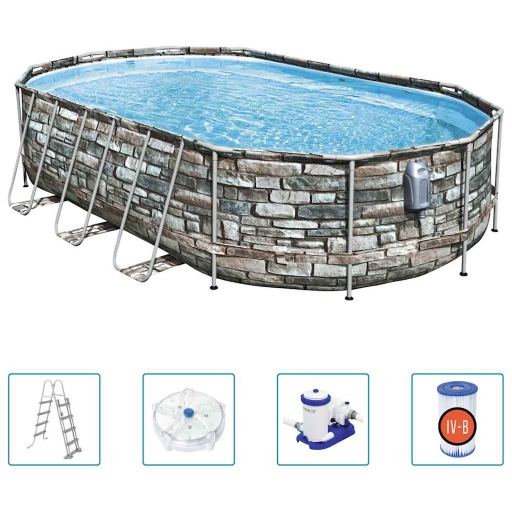 Bestway Bestway Poolset Comfort Jet Series oval 610x366x122 cm