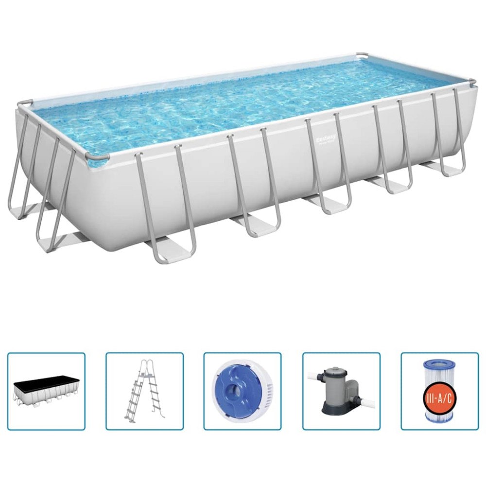 Bestway Bestway Ovanmarkspool Power Steel rektangulär 19281 L