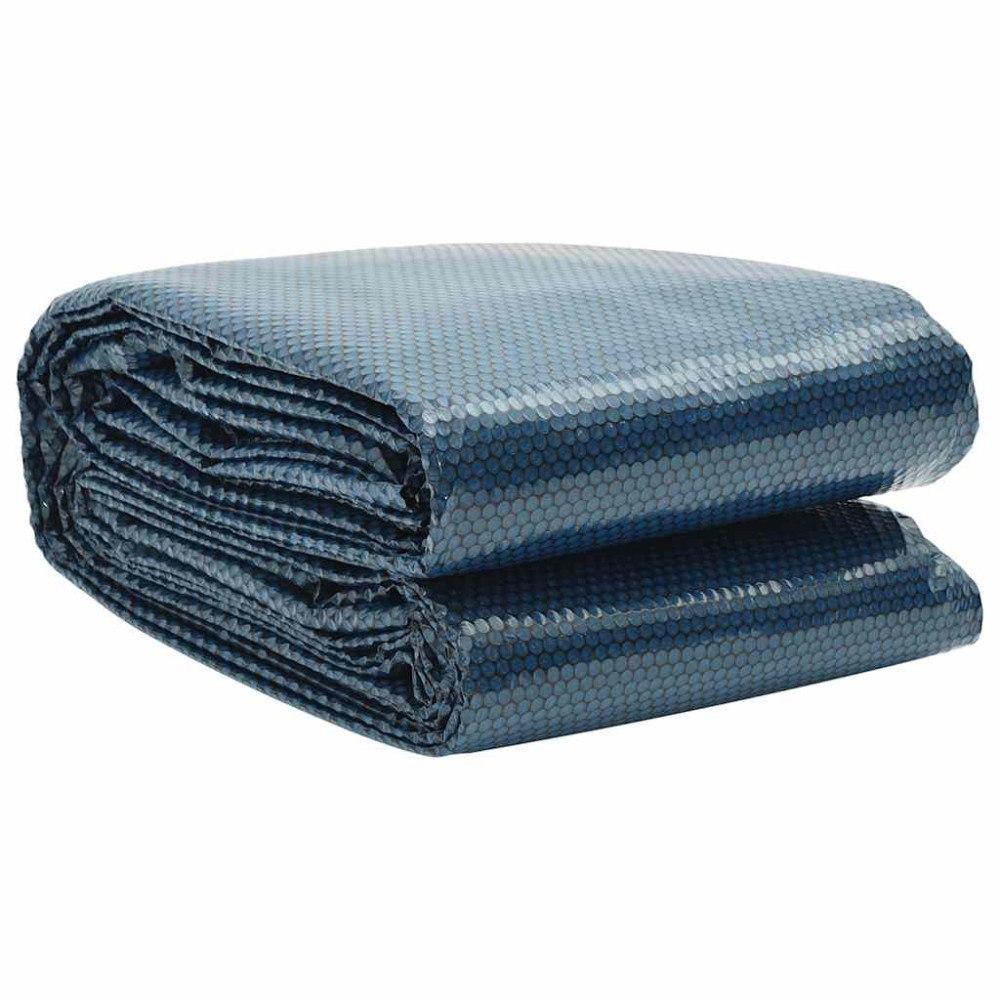 vidaXL Värmeduk för pool PE 600x400 cm svart och blå