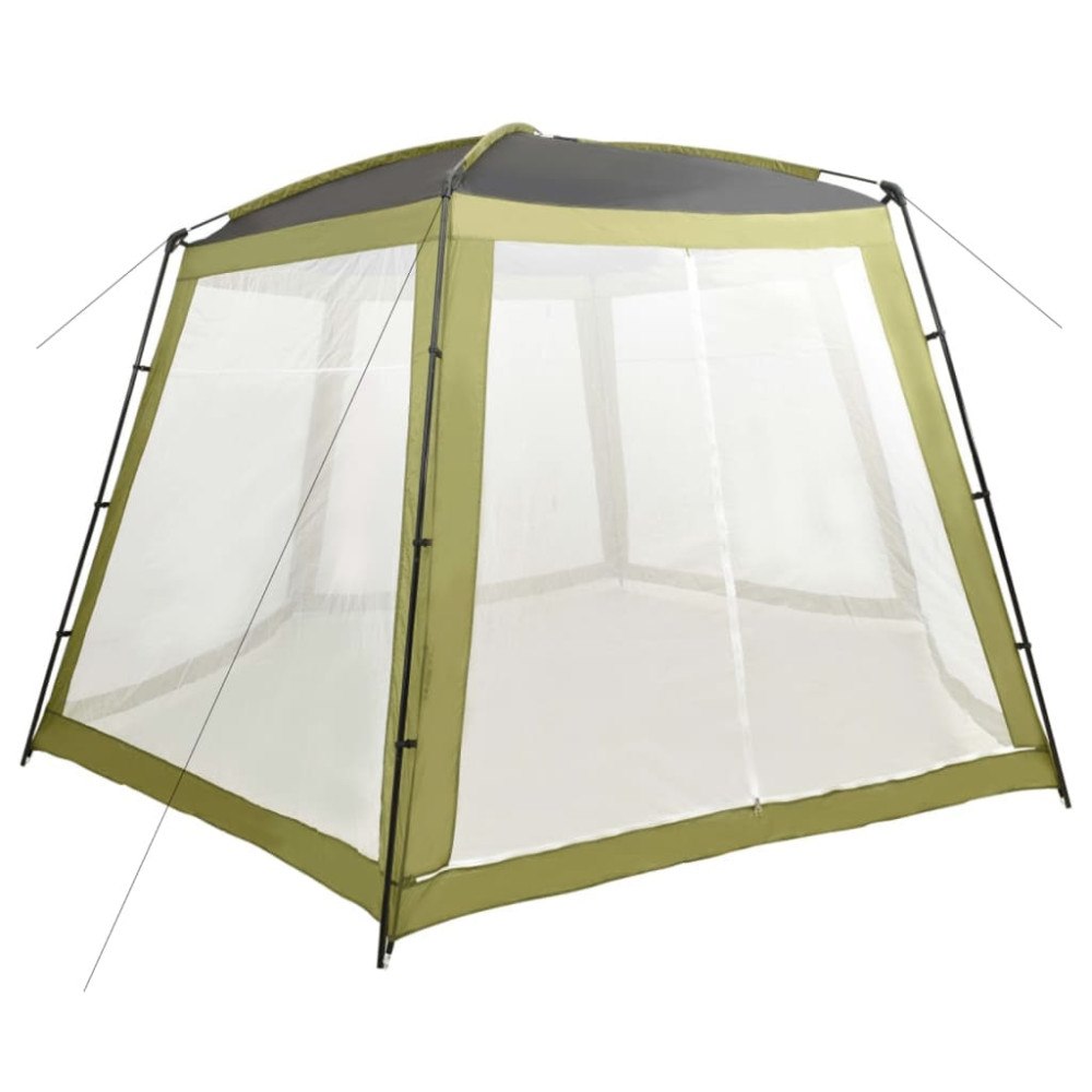 vidaXL Pooltält tyg 500x433x250 cm grön