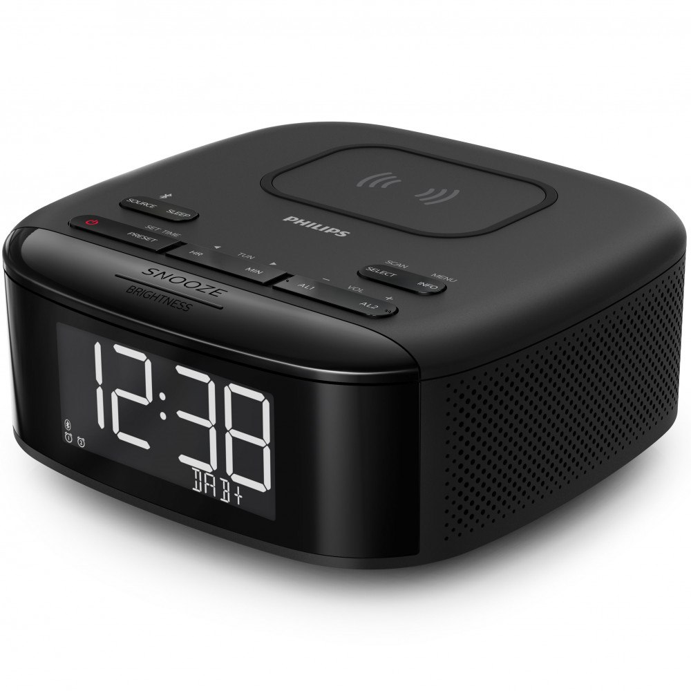 Philips Klockradio DAB+/FM Bluetooth QI-laddning TAR7705/10 Svart