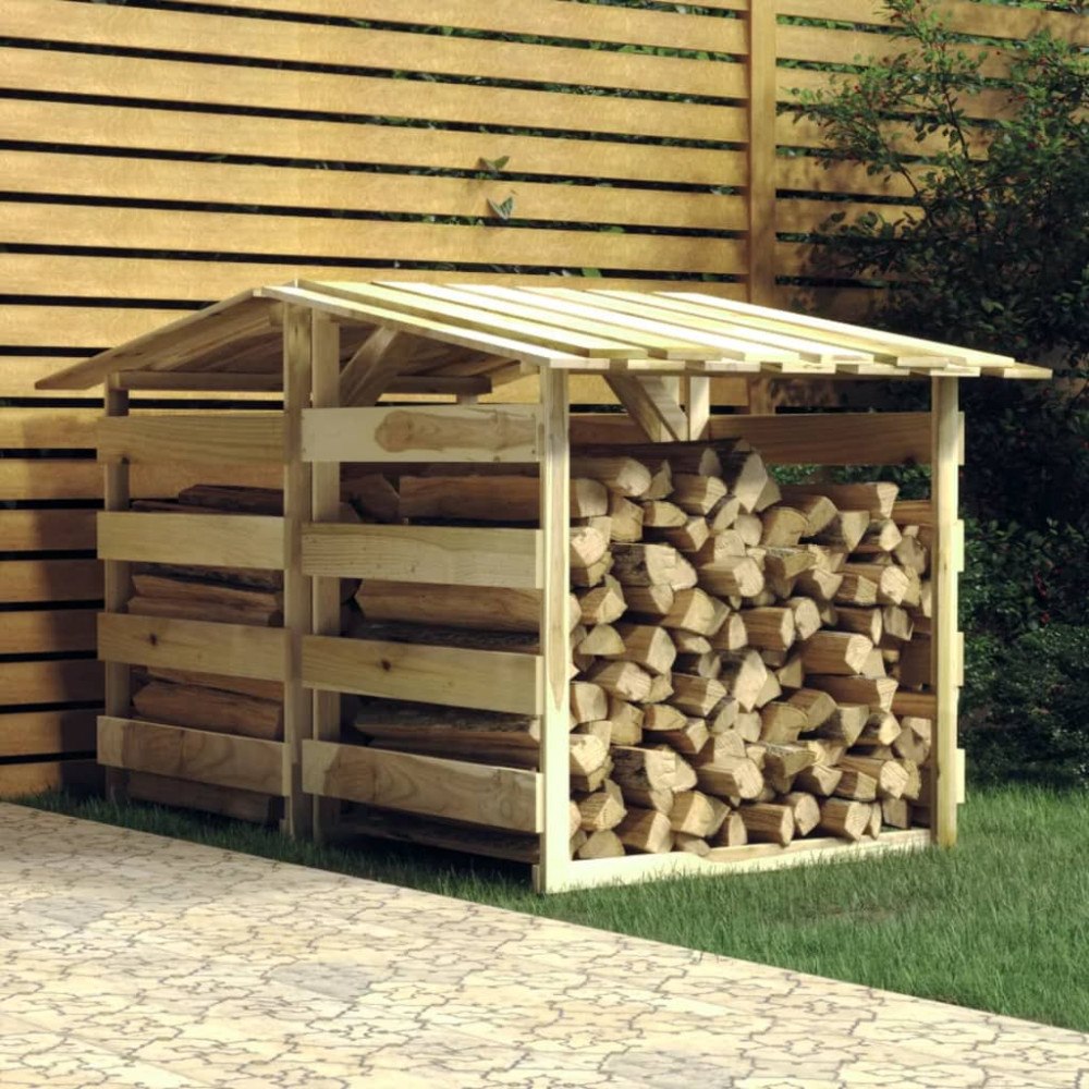 vidaXL Pergola med tak 2 delar 100x90x100 cm impregnerad furu