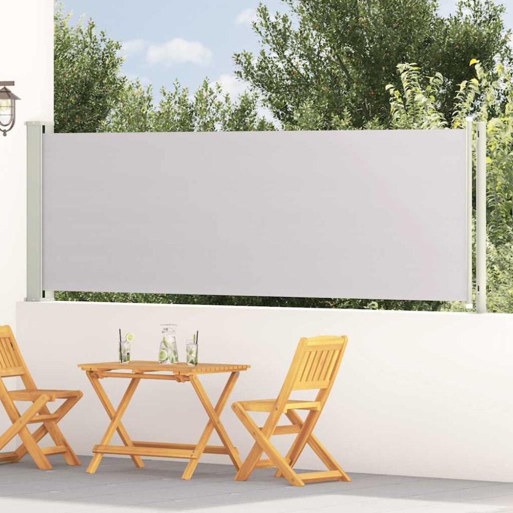 vidaXL Infällbar sidomarkis 117x600 cm grå