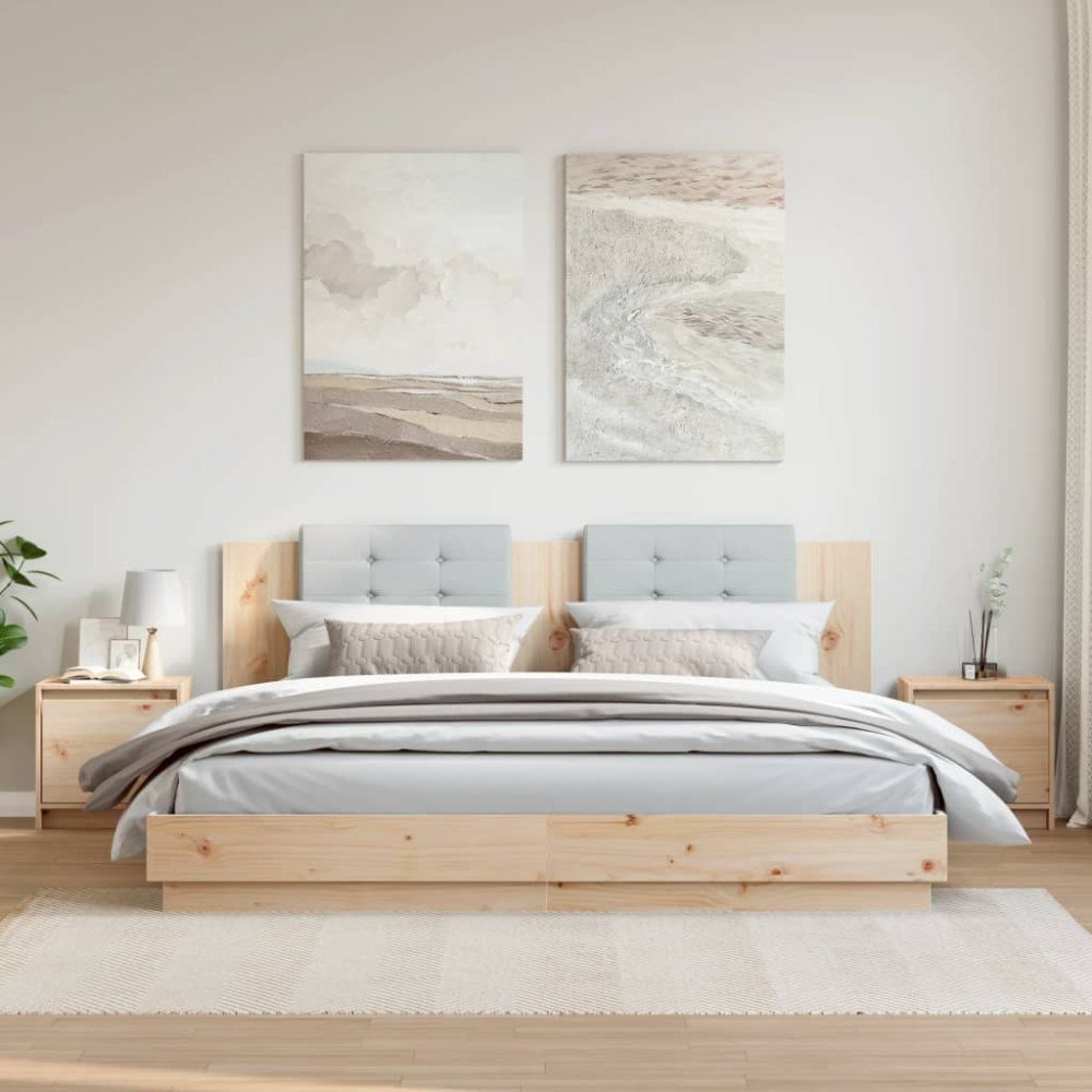 vidaXL Sängbord 2 st 40x30,5x40 cm massiv furu