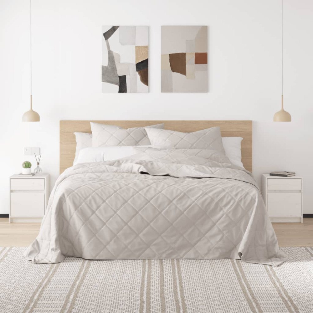 vidaXL Sängbord 2 st vit 40x31x50 cm massivt furu