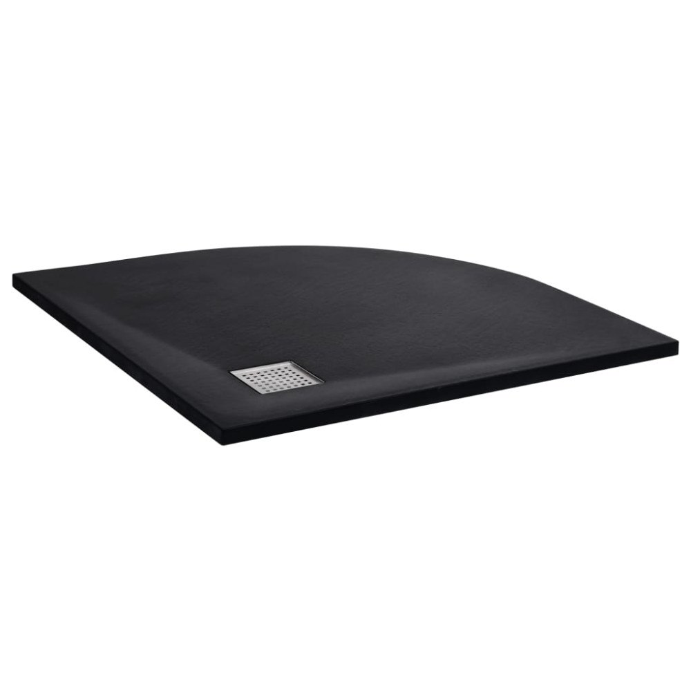 vidaXL Duschkar SMC svart 90x90 cm