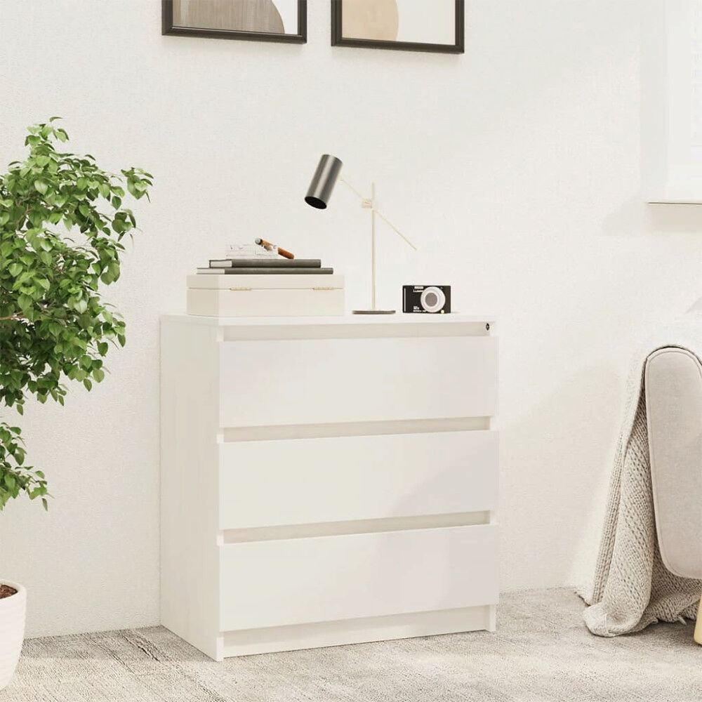 vidaXL Sängbord vit 60x36x64 cm massiv furu