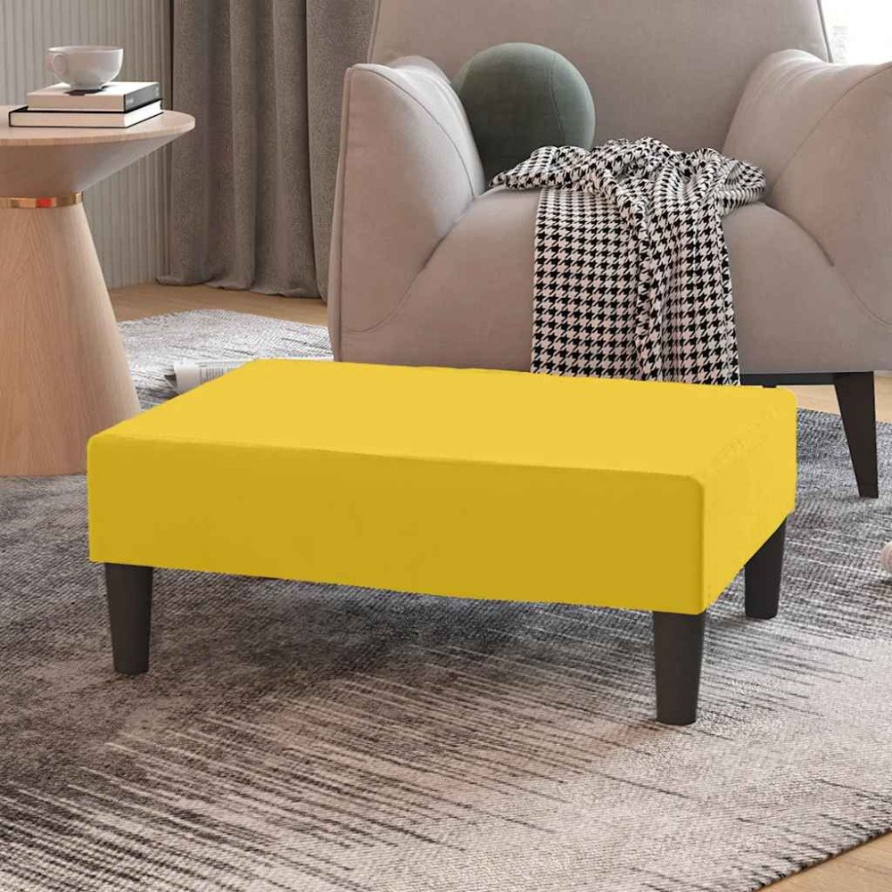 vidaXL Fotpall gul 78x56x32 cm sammet