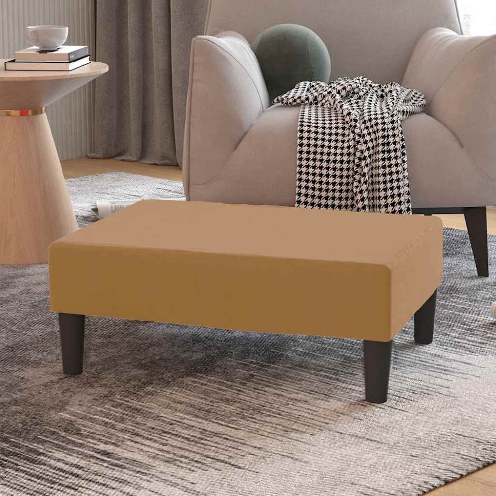 vidaXL Fotpall brun 78x56x32 cm sammet