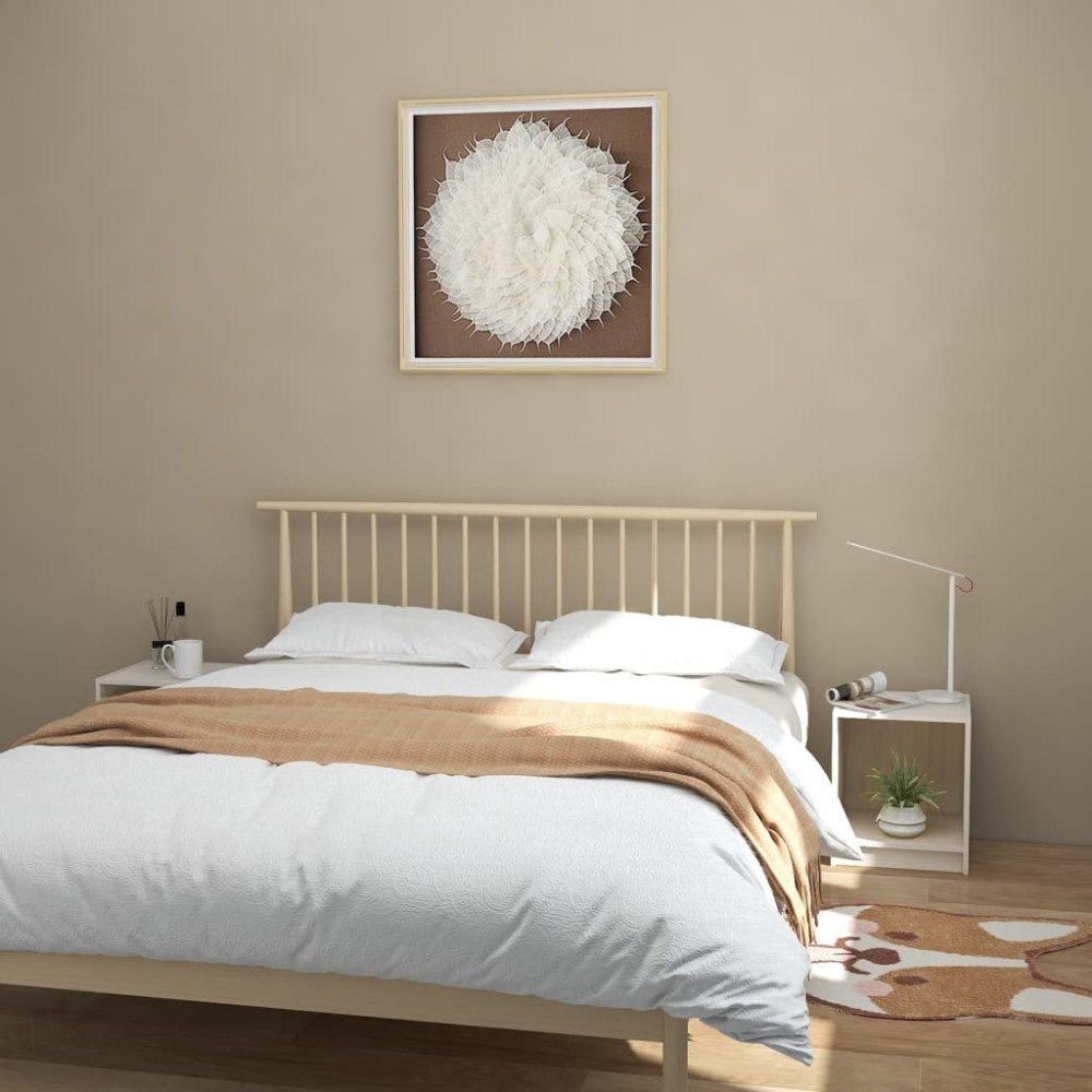 vidaXL Sängbord 2 st vit 35,5x33,5x41,5 cm massivt furu