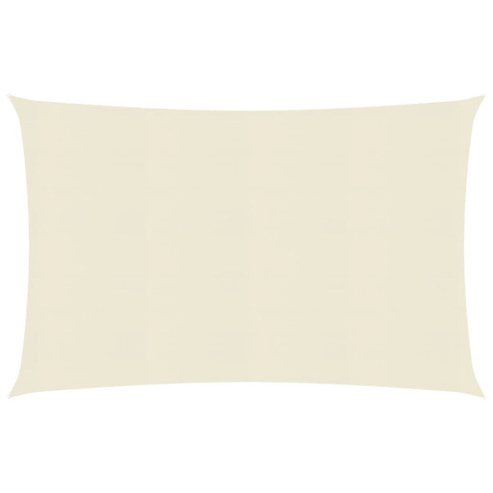 vidaXL Solsegel 160 g/m² gräddvit 4x7 m HDPE