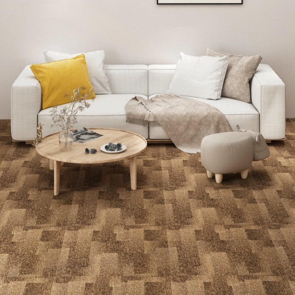 vidaXL Textilplattor 20 st 5 m² brun