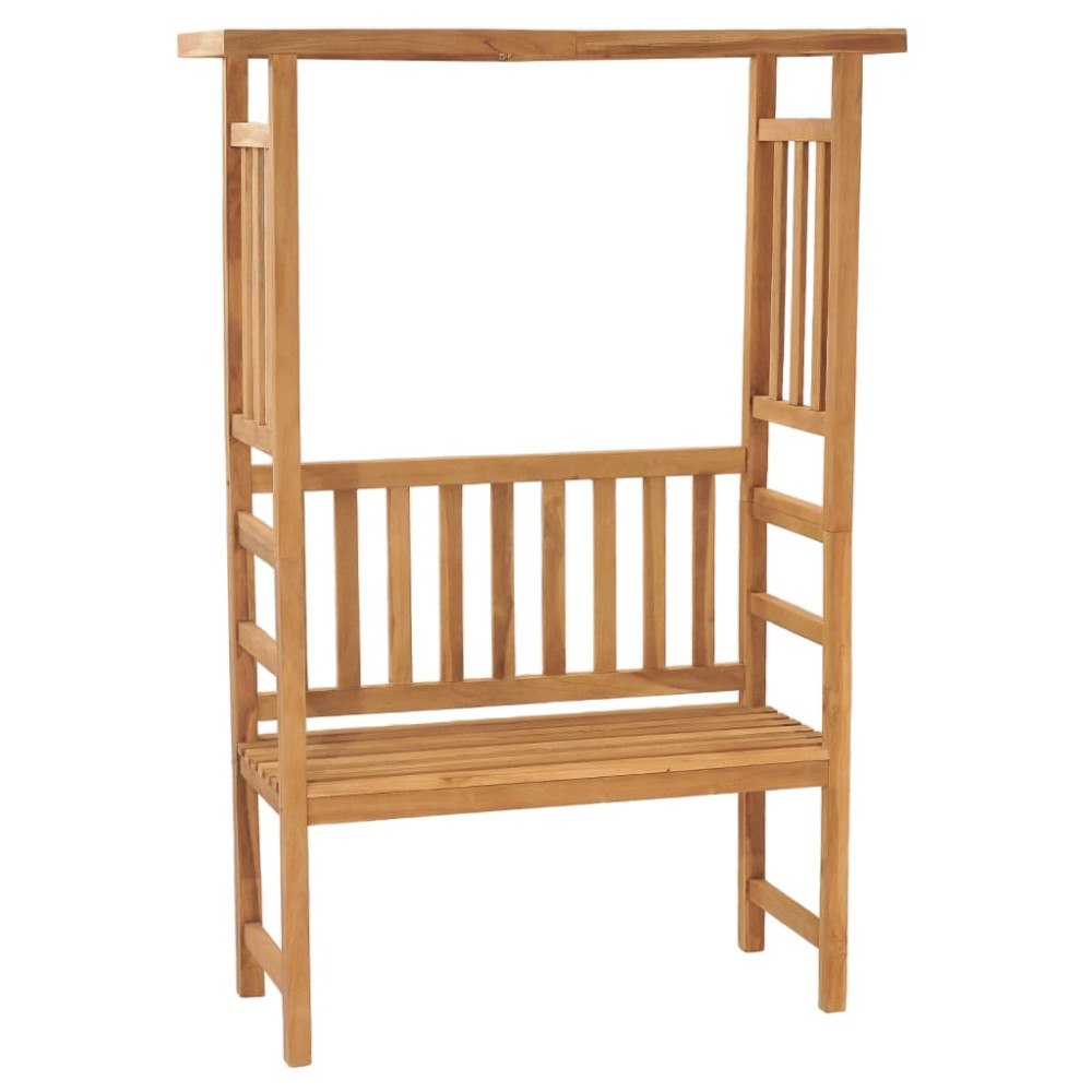 vidaXL Trädgårdsbänk med pergola 115 cm massiv teak
