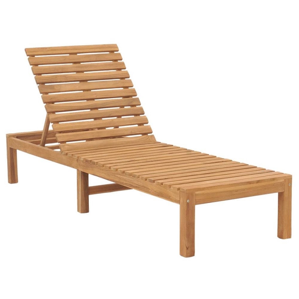vidaXL Solsäng massiv teak