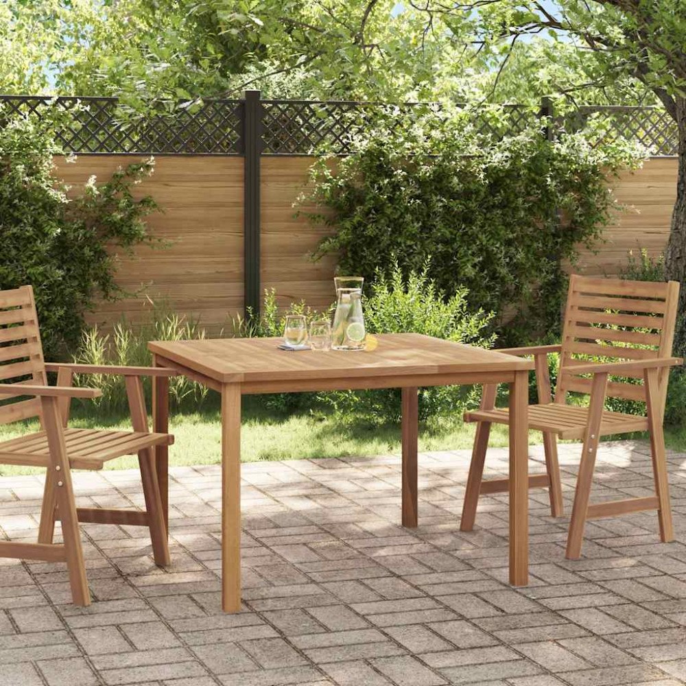 vidaXL Trädgårdsbord 110x110x77 cm massiv teak