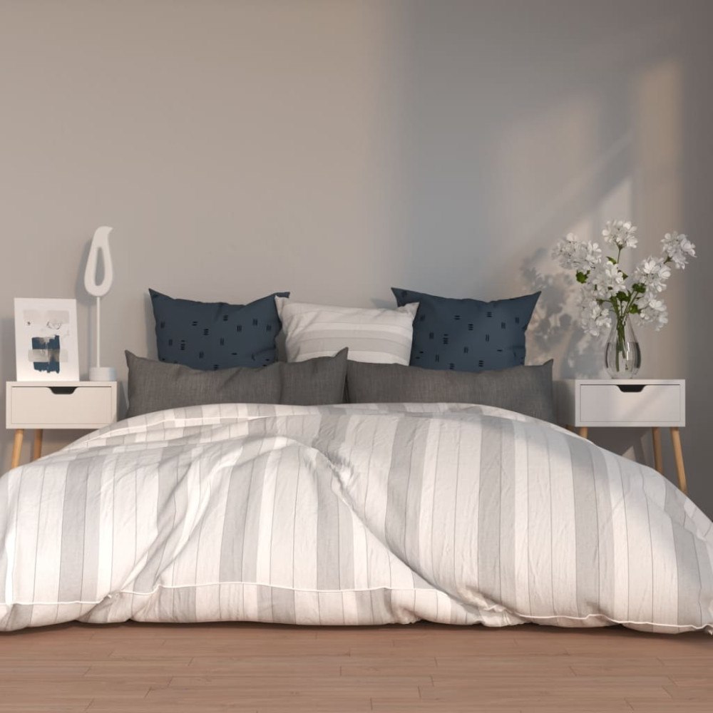 vidaXL Sängbord 2 st vit 40x40x56 cm konstruerat trä
