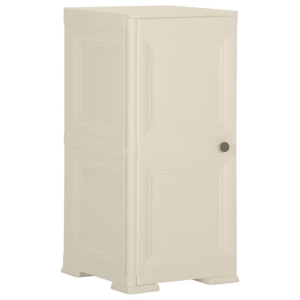 vidaXL Plastskåp 40x43x85,5 cm träimitation vaniljvit