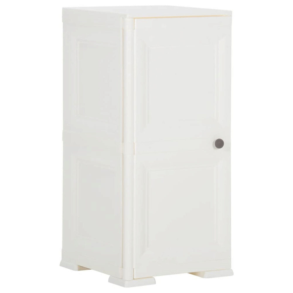 vidaXL Plastskåp 40x43x85,5 cm träimitation kaninvit