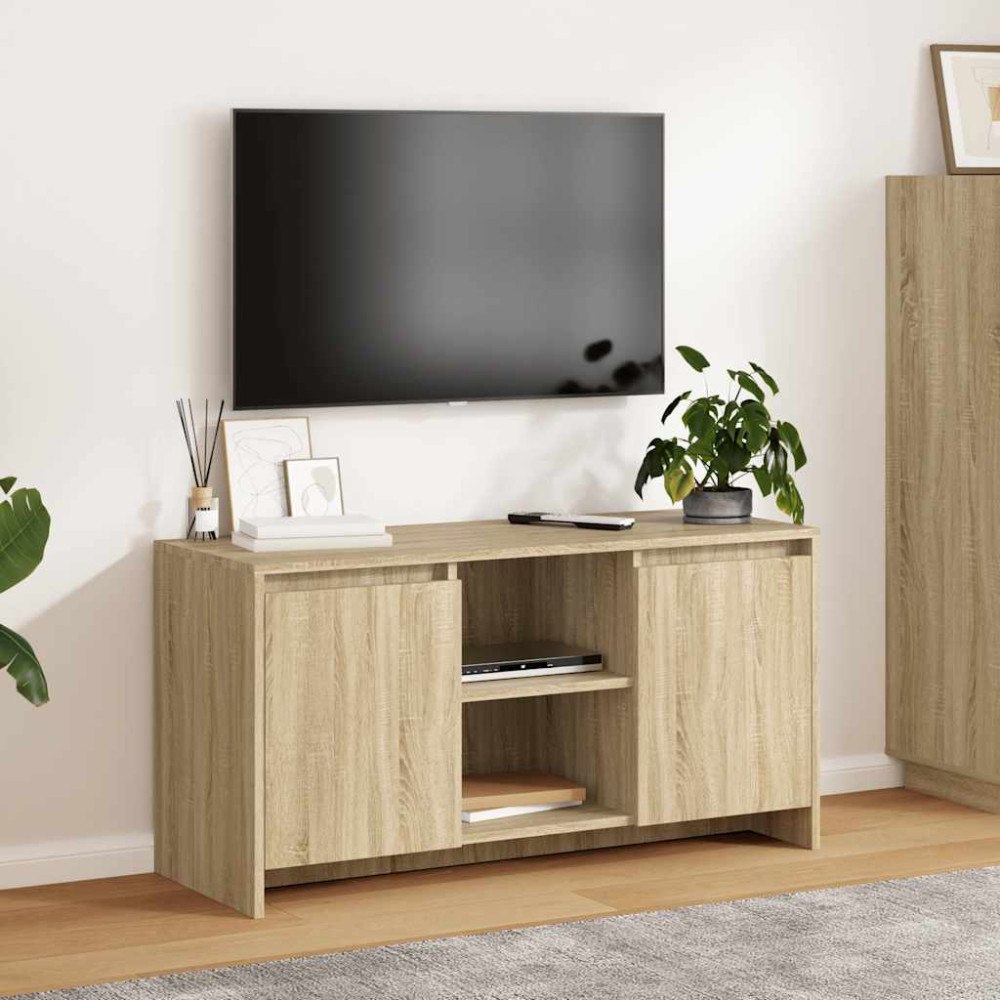 vidaXL Tv-bänk sonoma-ek 102x37,5x52,5 cm konstruerat trä