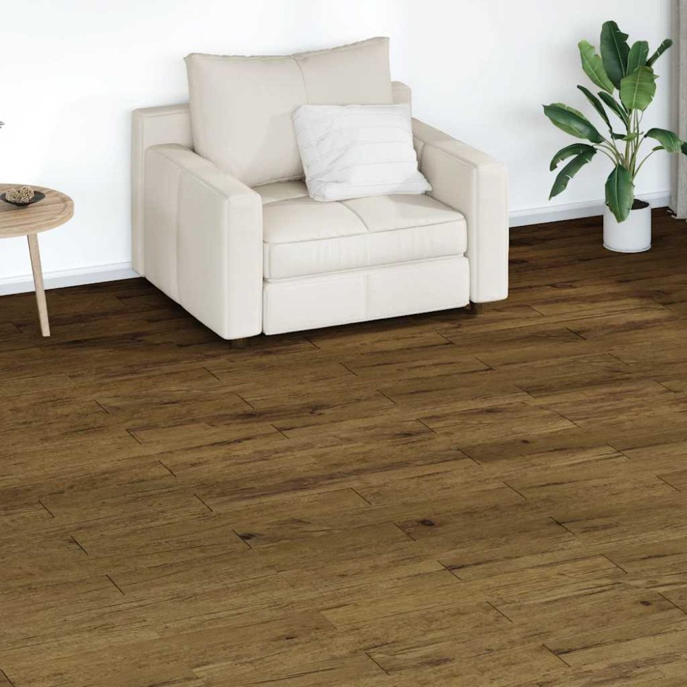 vidaXL Självhäftande golvplankor 4,46 m² 3 mm PVC naturlig brun