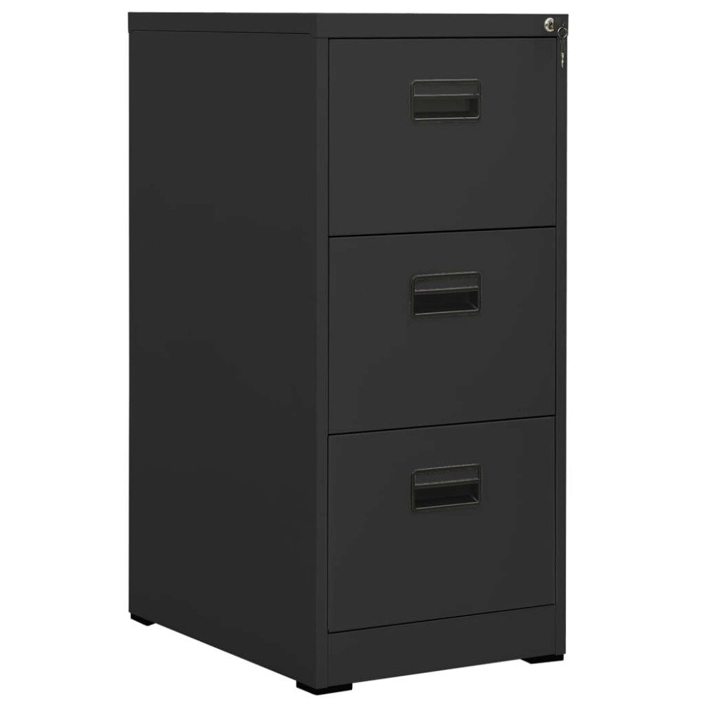 vidaXL Dokumentskåp antracit 46x62x102,5 cm stål