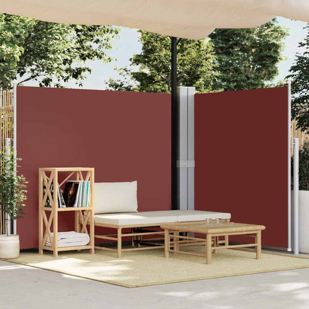 vidaXL Infällbar sidomarkis 180x600 cm brun