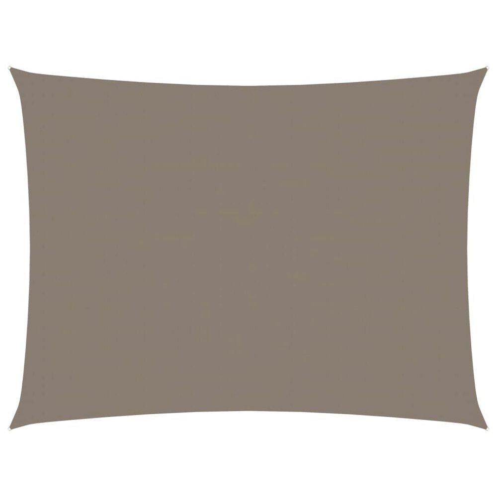 vidaXL Solsegel oxfordtyg rektangulärt 5x7 m taupe