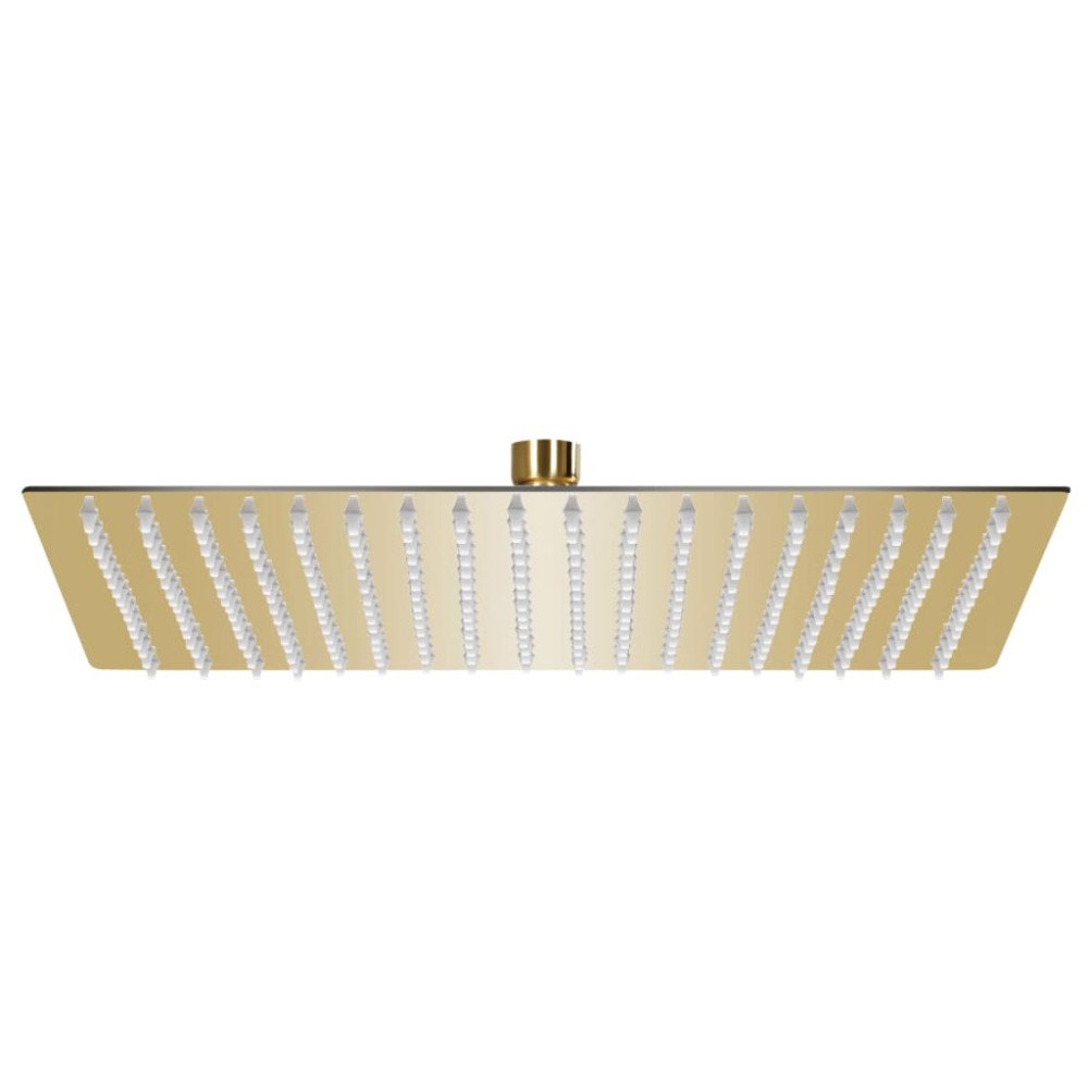 vidaXL Regnduschhuvud rostfritt stål 50x50 cm fyrkantigt guld