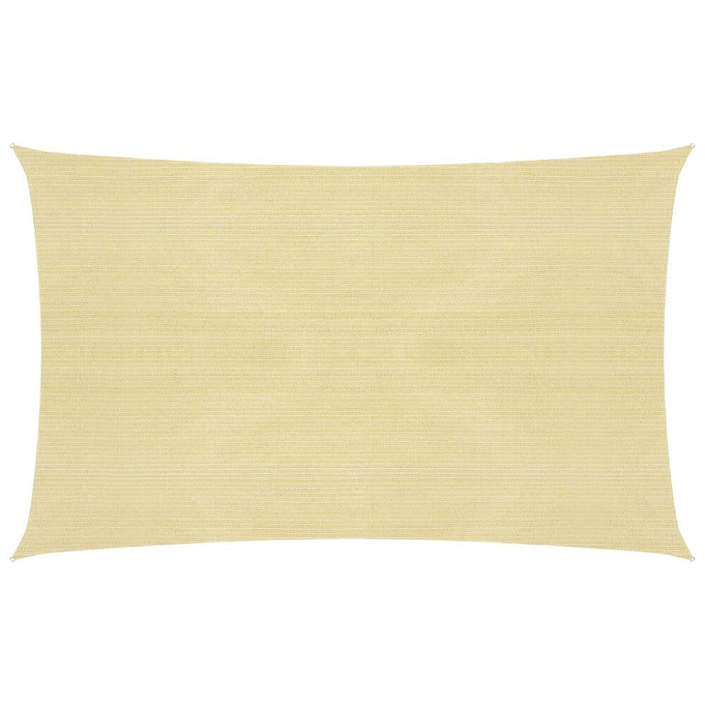 vidaXL Solsegel 160 g/m² beige 3x5 m HDPE