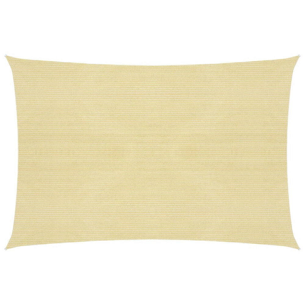 vidaXL Solsegel 160 g/m² beige 6x8 m HDPE
