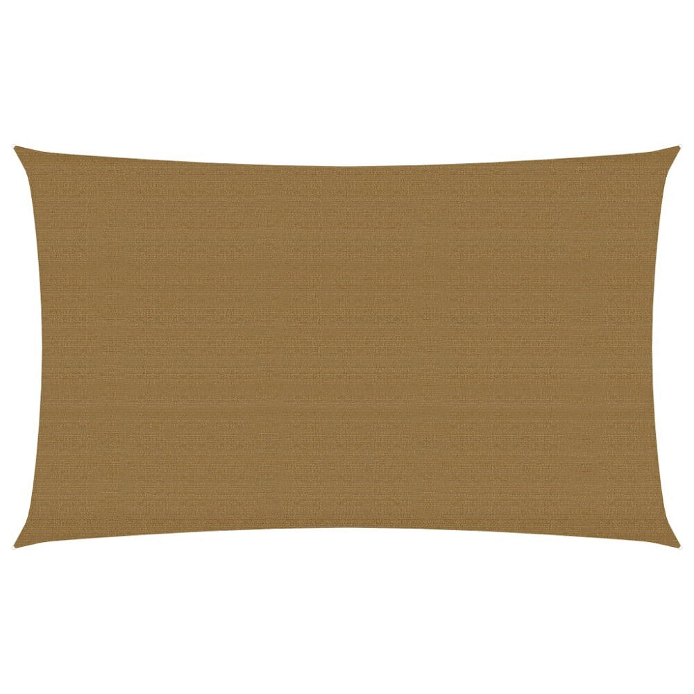 vidaXL Solsegel 160 g/m² gråbrun 3x6 m HDPE