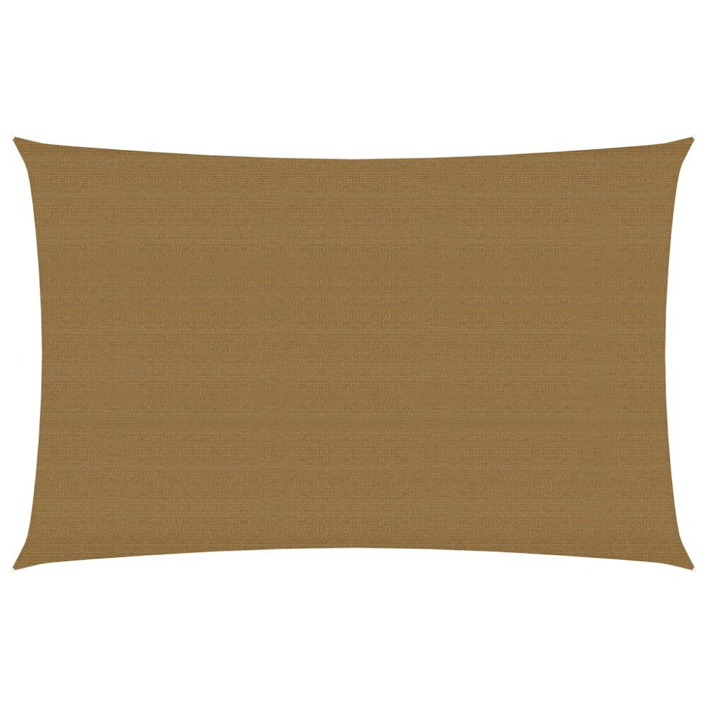 vidaXL Solsegel 160 g/m² taupe 5x7 m HDPE
