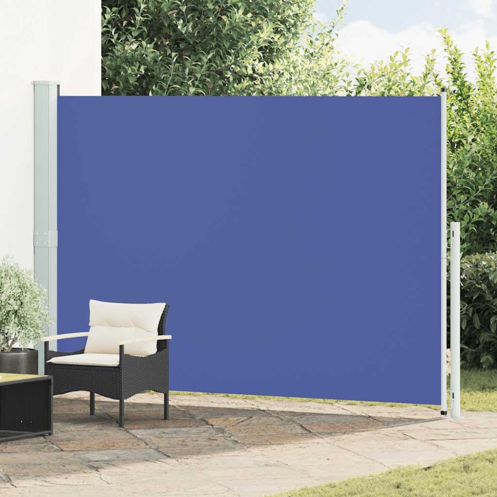 vidaXL Infällbar sidomarkis 200x300 cm blå