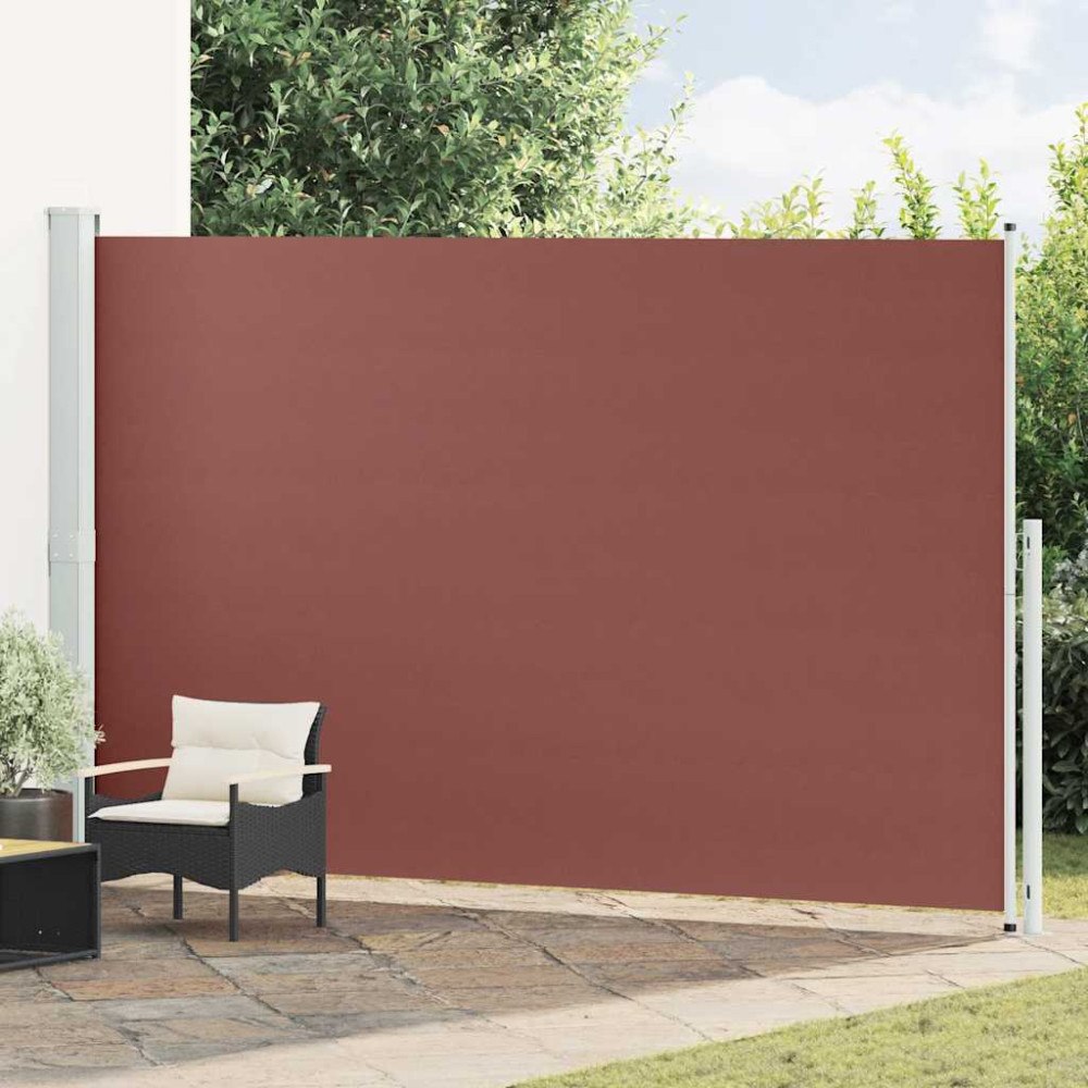 vidaXL Infällbar sidomarkis 220x500 cm brun