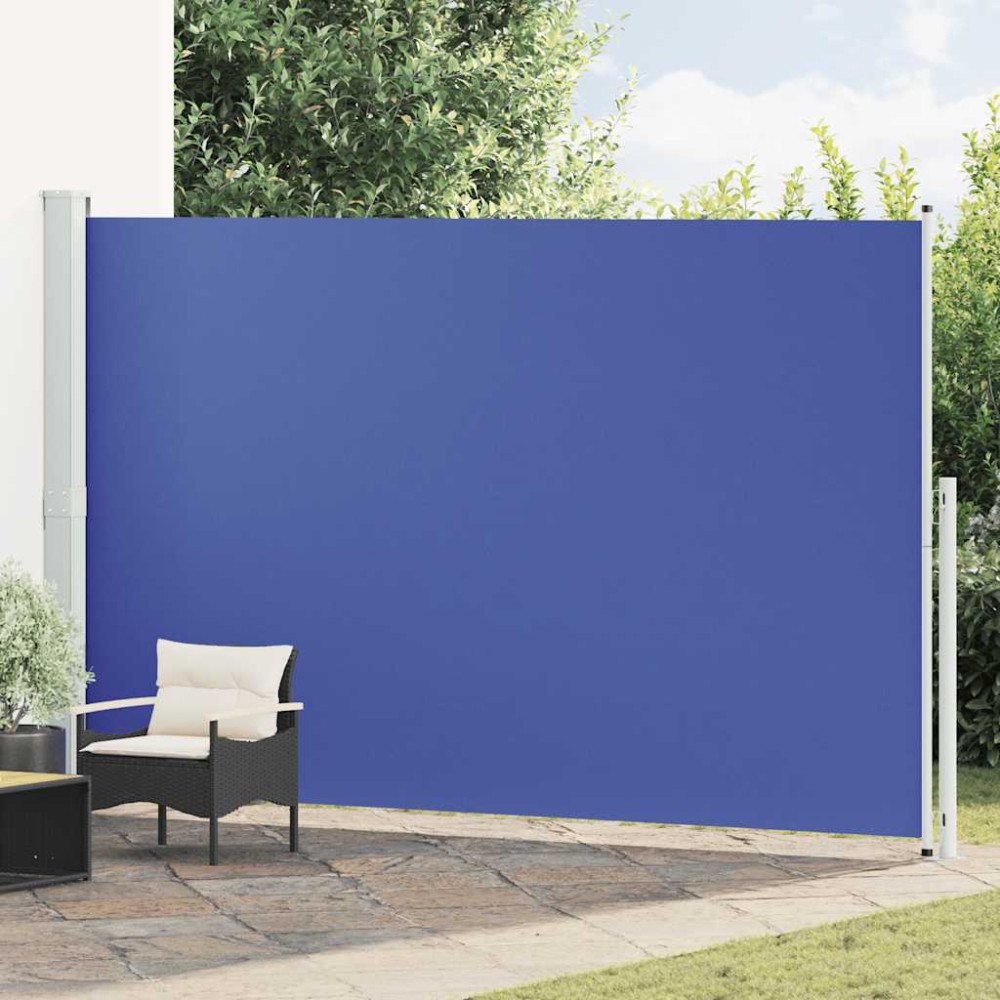 vidaXL Infällbar sidomarkis 220x500 cm blå