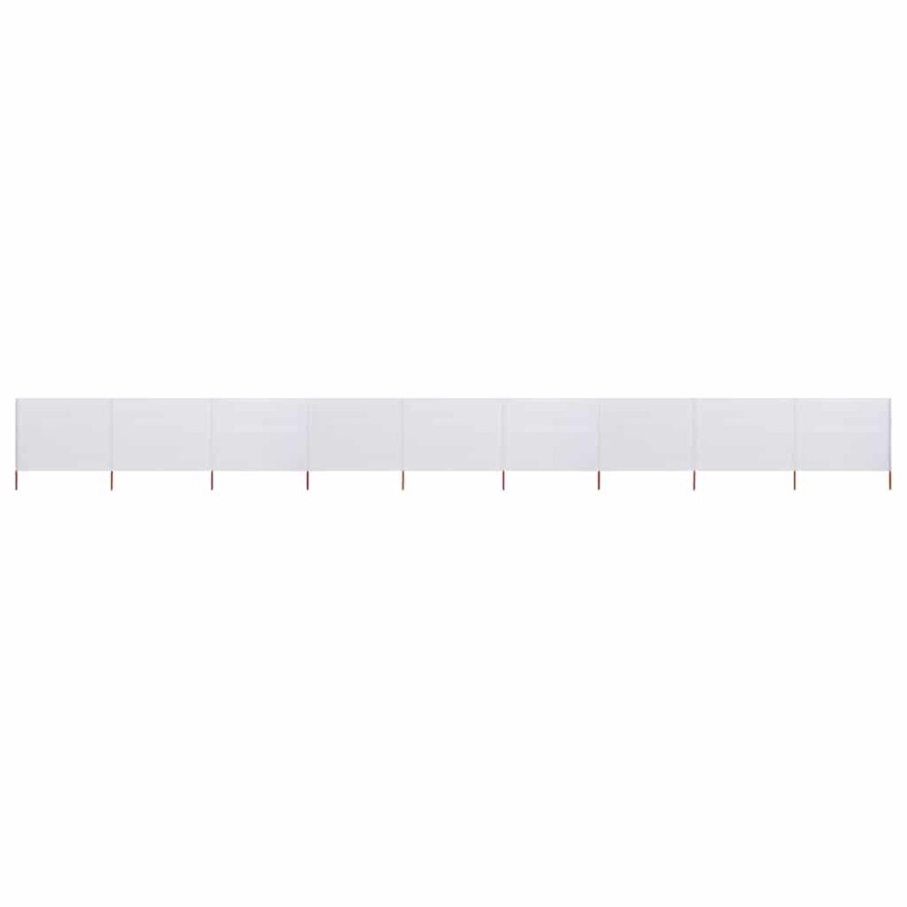 vidaXL Vindskydd 9 paneler tyg 1200x80 cm sandvit