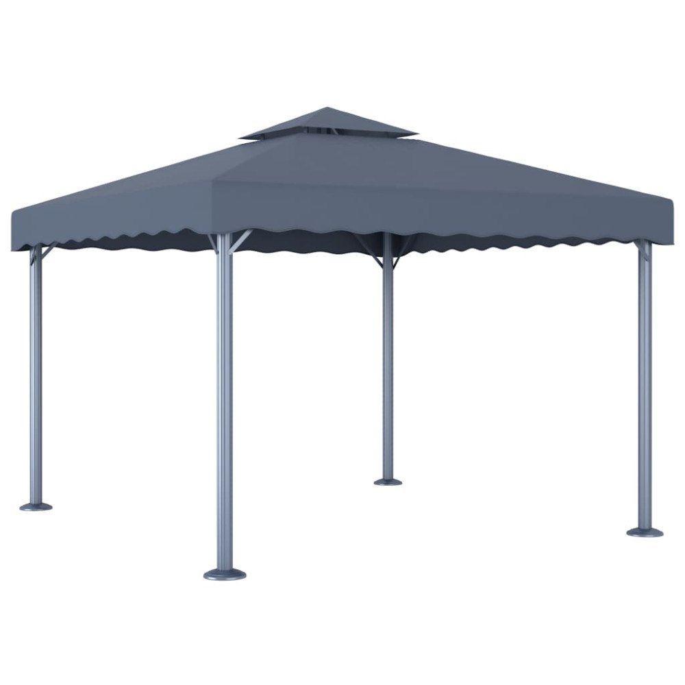 vidaXL Paviljong 300x300 cm antracit aluminium