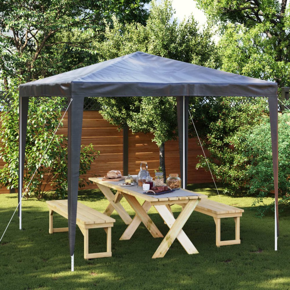 vidaXL Professionellt partytält 2,5x2,5 m antracit 90 g/m²