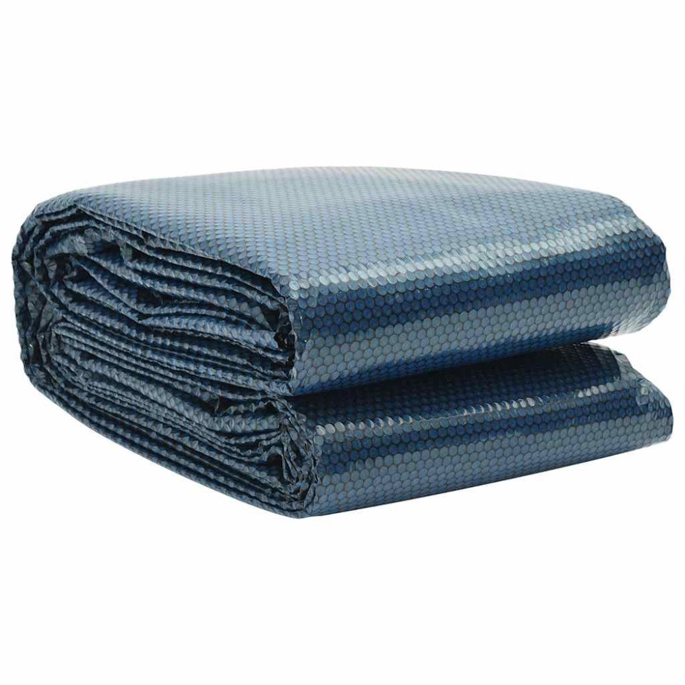 vidaXL Värmeduk för pool PE 600x300 cm svart och blå