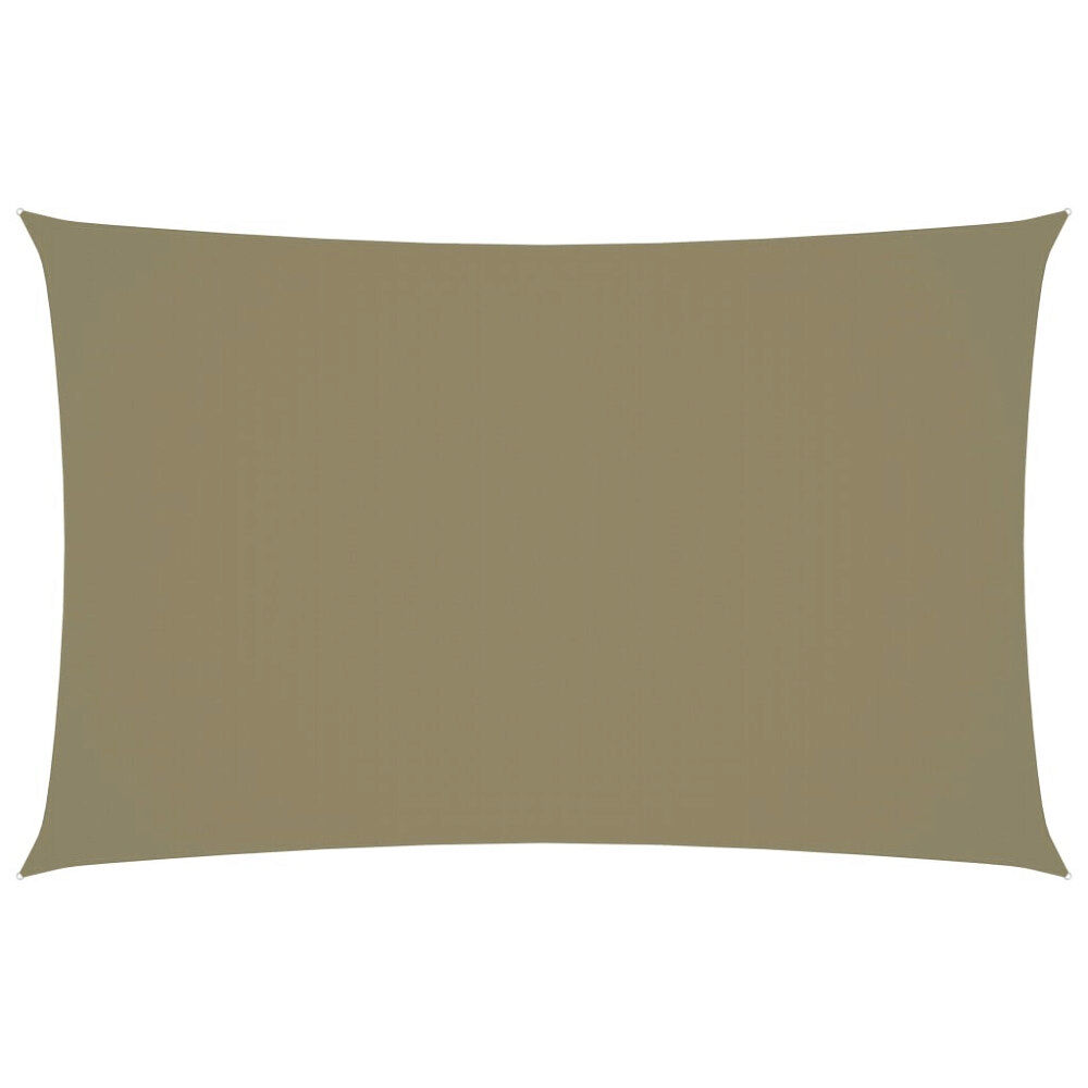 vidaXL Solsegel oxfordtyg rektangulärt 5x8 m beige
