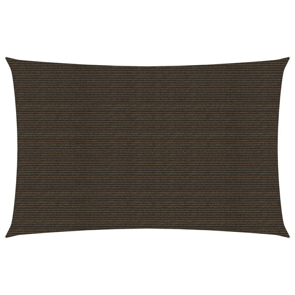 vidaXL Solsegel 160 g/m² brun 3x6 m HDPE