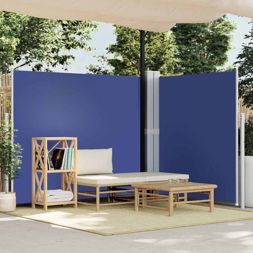 vidaXL Infällbar sidomarkis 180x600 cm blå