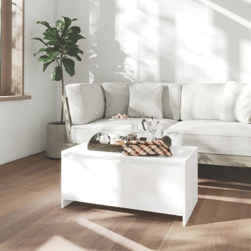 vidaXL Soffbord vit 90x50x41,5 cm konstruerat trä