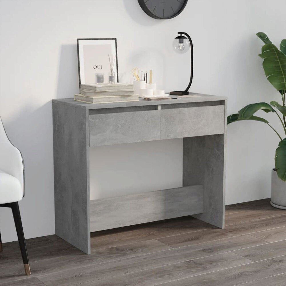 vidaXL Konsolbord betonggrå 89x41x76,5 cm konstruerat trä