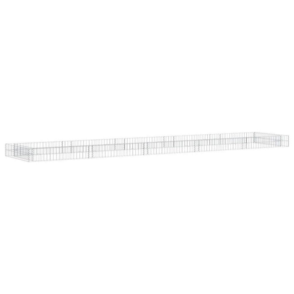 vidaXL Planteringsgabion upphöjd galvaniserat stål 500x100x20 cm