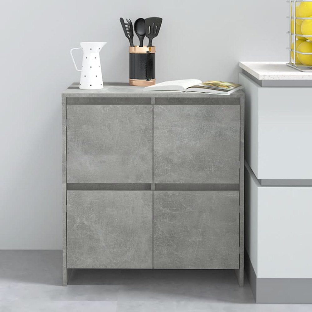 vidaXL Skänk betonggrå 70x41x75 cm konstruerat trä