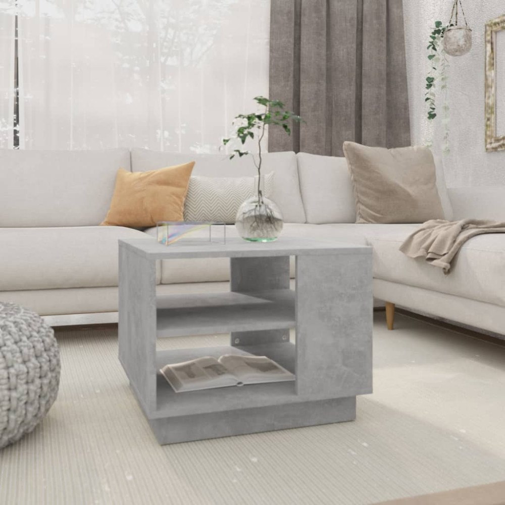 vidaXL Soffbord betonggrå 55x55x43 cm konstruerat trä