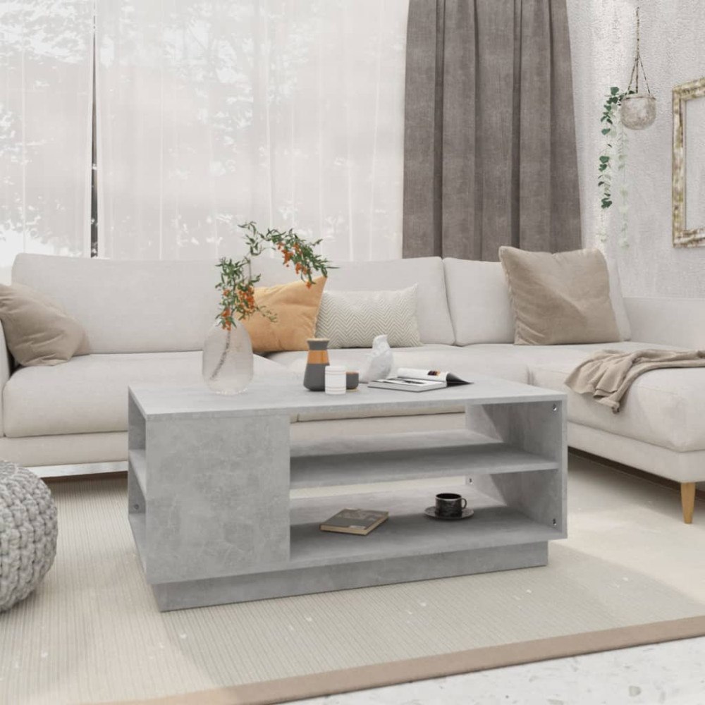 vidaXL Soffbord betonggrå 102x55x43 cm konstruerat trä